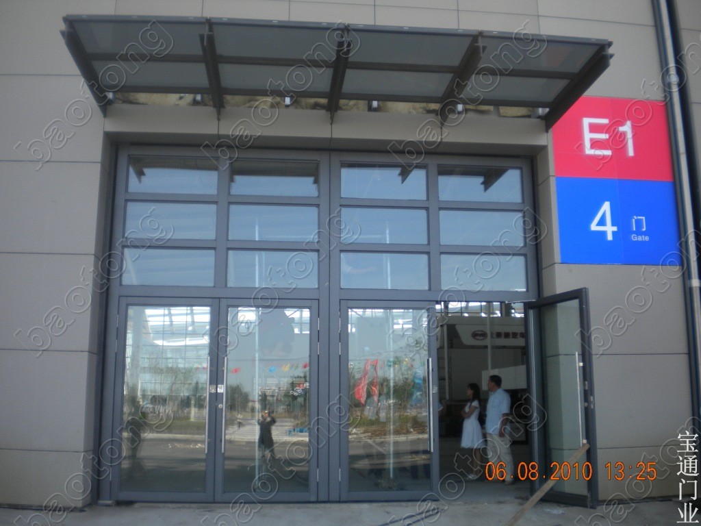 门业图片-会展平开门供应会展平开门 沈阳宝通门业024-23786011/垃圾卸料门/出海口大门/侧转门/民用车库门非标图片